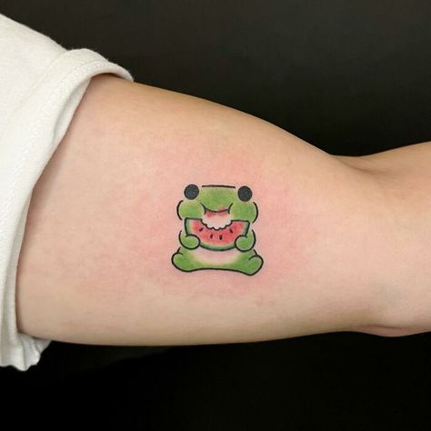 Cute Tattoo Art By Buoy Tattoo Disney, Mens Body, Frog Tattoo, Quotes 2023, Frog Tattoos, Frog Drawing, Kawaii Tattoo, Tasteful Tattoos, Cute Little Tattoos