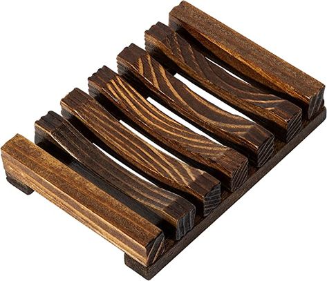 Amazon.com: Urbanstrive Eco-Friendly Natural Wooden Soap Dish Soap Saver Holder Soap Tray for Bathroom, Biodegradable, Zero Waste, Plastic Free, Charcoal Color : Home & Kitchen