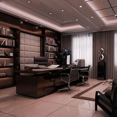 Office Interior Design Modern, Modern Office Interiors, Luxury Office, Mansion Interior, Luxury Homes Dream Houses, Luxury House Designs, Dream House Interior, House Room, Dream House Exterior