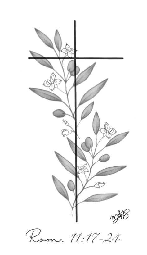 Cross And Olive Branch Tattoo, Cross Olive Branch Tattoo, Christian Olive Branch Tattoo, Cross With Olive Branch Tattoo, P31 Woman, Olive Tree Tattoo, Olive Tree Tattoos, Western Tattoo, Olive Branch Tattoo