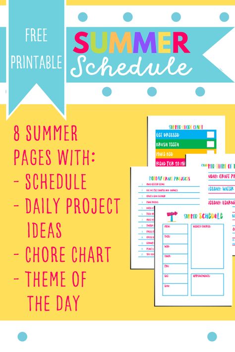 Summer Learning Schedule, Summer Schedule Printable, Kids Summer Schedule, Printable Schedule, Summer Kindergarten, Tips For Summer, Summer Calendar, Planner Schedule, Block Scheduling