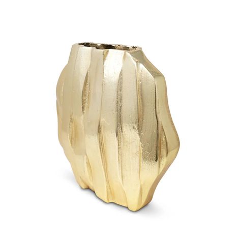 Wholesale Gold Dimensional Vase for your store | Faire Luxury Vase, Vase Gold, Table Vase, Table Vases, Bright Gold, Decor Display, Room Dimensions, Beautiful Vase, Hexagon Shape