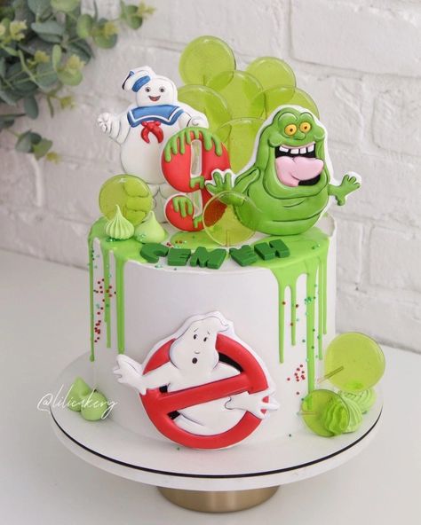 Ghostbusters Cake, Ghost Busters Birthday Party, Ghostbusters Birthday Party, Pasteles Halloween, Ghostbusters Party, Adult Birthday Cakes, 1st Birthday Party Themes, Beautiful Birthday Cakes, Ghost Busters