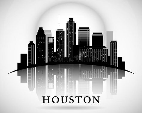 Houston Texas skyline city silhouette. Houston city skyline design. Texas , #Sponsored, #skyline, #Texas, #Houston, #design, #silhouette #ad Houston Skyline Tattoo, Houston Murals, Houston Texas Skyline, Houston Tattoos, Skyline Tattoo, Houston Skyline, Houston City, City Tattoo, Skyline Silhouette