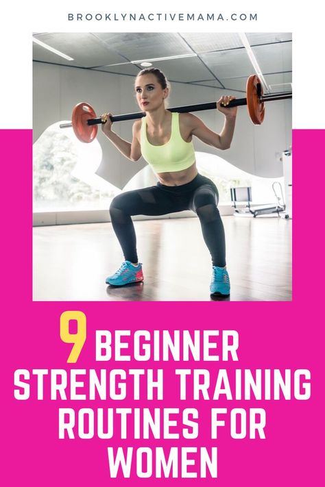 7 Beginner Strength Training Workouts For Women - Want to Start Strength training but not sure where to begin? Check out these easy 7 moves that will have you weightlifting in no time! Strength Training Workouts For Women, Training Workouts For Women, Barbell Workout For Women, Exercise Planner, Strength Training Plan, Strength Routine, Strength Training Women, Fitness Studio Training, Strength Training For Beginners