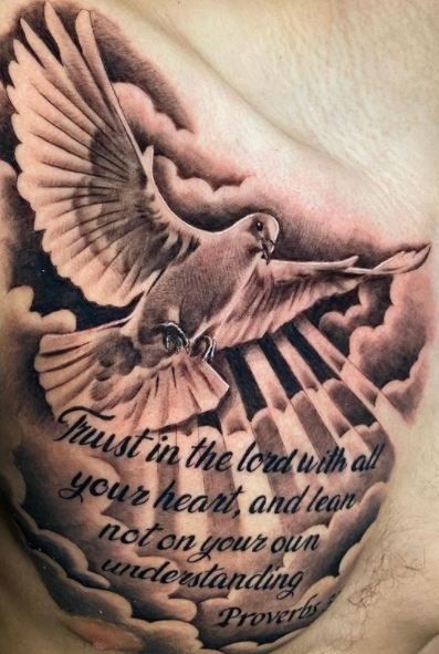 Dove Tattoo Meaning, Bird Tattoo Sleeves, Cloud Tattoo Design, Dove Tattoo Design, Dove Tattoos, Verse Tattoos, Dove Tattoo, Men Tattoos Arm Sleeve, Cloud Tattoo