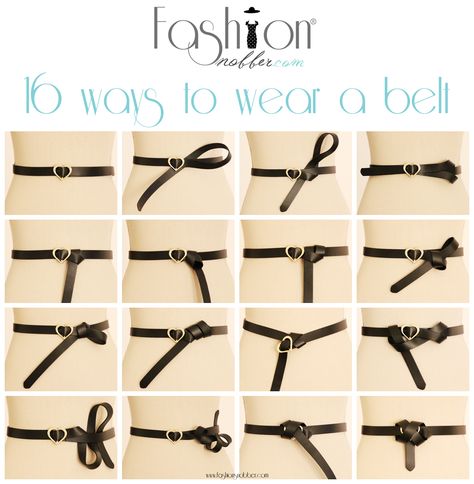 How to wear a #belt in many different ways. Come indossare una #cintura in tanti modi diversi. Pic #tutorial by @fashionsnobber. #fashion #tips #style How To Style Long Belt, Different Belt Styles, Styling A Belt, How To Style A Belt With A Dress, How To Wear Belt Without Belt Loop, Belts For Women How To Wear, How To Style A Belt, How To Style Belts, How To Wear A Belt