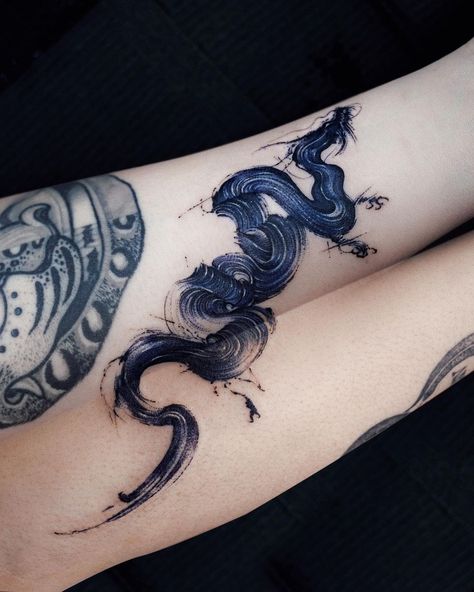 SOL on Instagram: “Navy Blue 🐉 Done in L.A @vismstudio #dragontattoo” Navy Blue Tattoo Ink, Dark Blue Tattoo Ink, Dark Blue Ink Tattoo, Navy Blue Dragon, Navy Blue Tattoo, Dark Blue Tattoo, Blue Tattoos, Blue Ink Tattoos, Blue Dragons