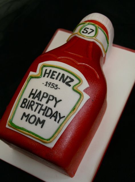 https://flic.kr/p/84Lnjf | 57th birthday! | Happy 57th birthday! Heinz 57 Birthday Party, Ketchup Cake, Kid Cake Ideas, 57 Birthday, 70th Cake, Happy 57th Birthday, Adult Birthday Ideas, Birthday Bottle, Surprise 50th