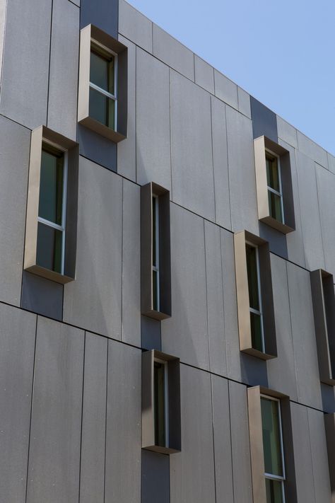 Facade Elements, Grey Apartment, Rainscreen Cladding, Apartment Exterior, Facade Panel, Urban Housing, Metal Facade, Facade Material, Facade Architecture Design