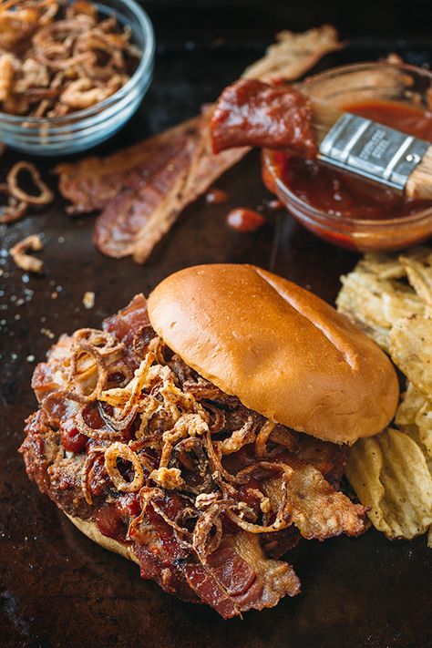 BBQ Meatloaf Burger with Homemade BBQ Sauce Meatloaf Burgers, Burger Ideas, Keto Sandwich, Keto Meatloaf, Bbq Sauce Ingredients, Bbq Meatloaf, Sausage Rice, Homemade Bbq Sauce, Brioche Bun