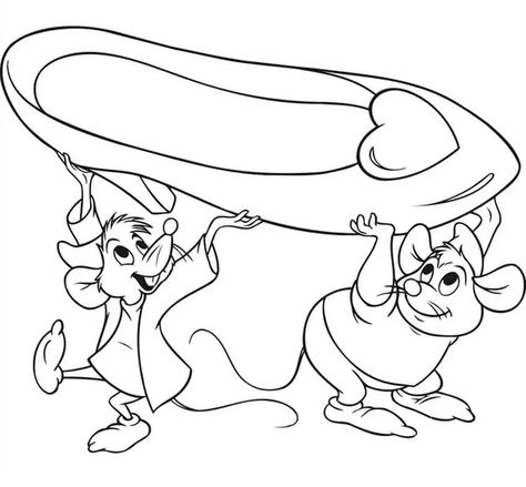 Disney Colouring, Cinderella Drawing, Cinderella Coloring Pages, Cinderella Mice, Disney Princess Colors, Disney Drawings Sketches, Disney Princess Coloring Pages, Mouse Color, Princess Coloring Pages