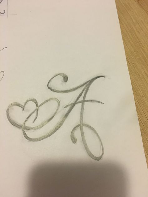 Initial Drawing Ideas, Drawing Names Ideas Letters, Letter A Drawing Design, S Letter Drawing Art, Cute Drawings For Love Letters, The Letter A Aesthetic, Letter S Drawing, Infinity Sketch, A Letter Drawing