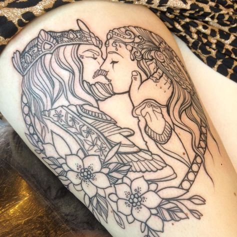 Line work done sitting like a rock @agirlnamedgo #lordoftherings #aragorn #arwen #arwenevenstar #kissingcoulple by paintedladytattoo Hobbit Tattoo, Education Tattoos, Lotr Tattoo, Lord Of The Rings Tattoo, Animals Quotes, Earth Tattoo, Nerd Tattoo, Tatoo Inspiration, Art Humor