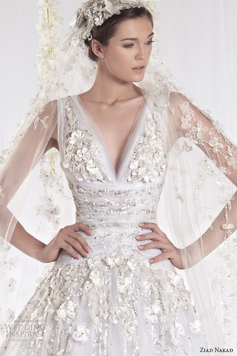 Ziad Nakad 2015 Ziad Nakad Bridal, Haute Couture Bridal, Leaf Applique, Ziad Nakad, 2015 Wedding, Bridal Wedding Dress, 2015 Wedding Dresses, Couture Bridal, Wedding 2015