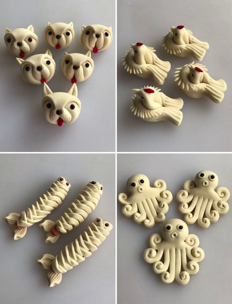 Dough Shapes Ideas, Dough Figures, Dough Design, Dough Shapes, How To Make Noodles, Dough Art, Dough Ideas, Frozen Bread Dough, Baking Crafts