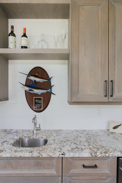 Limewash on Wood Cabinets by Artistic Finishes of North Florida.  Photo: Cristina Danielle Photography  #cabinets #recroom #limewashoncabinets #limewashedcabinets #limewashcabinets #artisticfinishes #decorativefinishes Limewashed Kitchen Cabinets, Limewash Cabinets, Brooklyn Loft, Paint Walls, Kitchen Renovation Ideas, North Florida, Honey Oak, Home Makeovers, Venetian Plaster