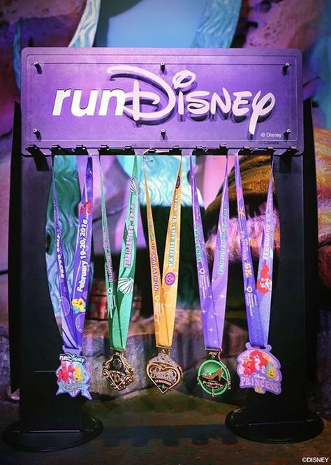 Alright, these runDisney Princess Half Marathon 2016 medals are adorable. The Little Mermaid theme is in full effect this year!       Will you be running under the sea at this year’s race? Half Marathon Medals, Rundisney Princess, Disney Half Marathon, Walt Disney World Marathon, Disney Races, Marathon Medal, Disney Princess Half Marathon, Disney Marathon, Race Medal