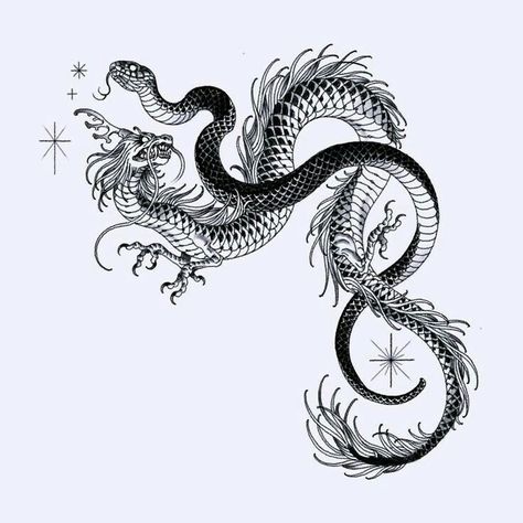 Tato Phoenix, Dragons Tattoo, Snake Dragon, Snake Tattoo Design, Muster Tattoos, Forbidden Fruit, Dragon Tattoo Designs, Sold Out, Snake Tattoo