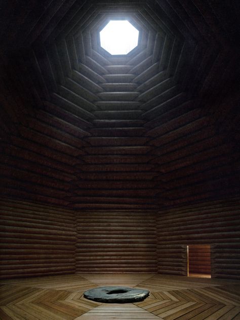 Meditation Space Architecture, Meditation Pavilion, Rural Office, Wooden Pavilion, Granite Blocks, Pavilion Architecture, Pavilion Design, Meditation Center, Space Projects