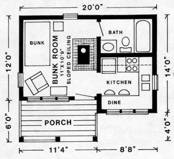 12x20 Tiny House, Cabin Plan, Cabin Tiny House, Cabin Floor Plans, Tiny House Floor Plans, Tiny Cabins, Cottage Plan, Tiny Cabin, Tiny Spaces