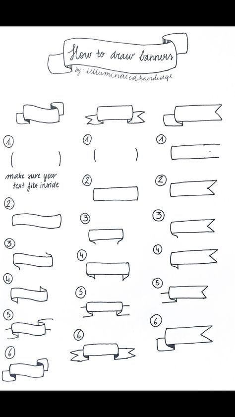 how to draw banners Banners Bullet Journal, How To Draw Banners, Draw Banners, Banner Drawing, Bullet Journal Banner, Pretty Notes, Sketch Notes, Bullet Journal Art, Bullet Journal Doodles