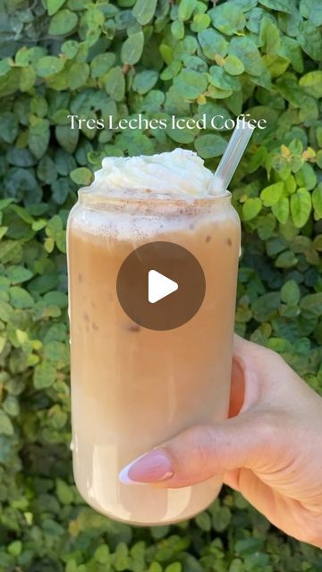 Maria Guzman on Instagram: "Tres leches iced coffee #tresleches #icedcoffee #coffee #coffeetime #instareels #trendingvideos #fyp" Tres Leches Coffee, Tres Leches Iced Coffee, Mexican Iced Coffee, Tres Leches Latte, Tres Leches Cake Coffee, Pistachio Iced Latte, Spanish Latte Iced, Tres Leches, Matcha Latte