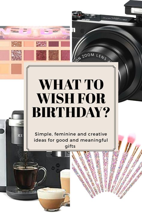 Perfect wish list and gift ideas for your birthday. Gift ideas for a woman- sister, wife, or mother. What to write on the birthday wish list? What to wish for a birthday? #birthday #wishlist #giftguide Things To Get Your Mum For Her Birthday, Things To Wish For, Things To Do On Your 30th Birthday, 30 Days Before 30th Birthday Gifts, 30th Birthday Bucket List, How To Wish Mom On Her Birthday, Gift Ideas For Gf, Birthday Wish List Ideas, Birthday List Ideas