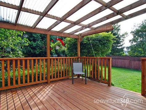 Deck Roof, What Are My Options? - Roofing/Siding - DIY Home Improvement | DIYChatroom Deck Roof, Wooden Deck, Roofing Diy, Patio Roof, Diy Deck, Covered Decks, Pergola Plans, Pergola Kits, Diy Pergola