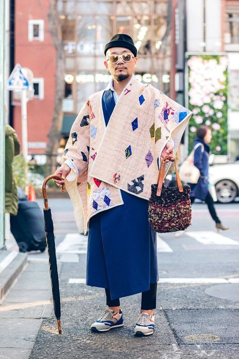 Kimono Street Style, Modern Japanese Fashion, Japan Fashion Street, Modern Kimono, Tokyo Fashion Week, Tokyo Street Style, Tokyo Street, Asian Street Style, Japanese Street