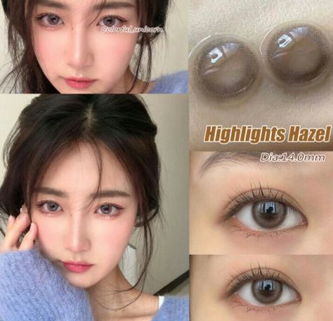 Softlens Korean, Korean Contact Lenses, Suits Quotes, Penyimpanan Makeup, Coloured Lenses, Eye Contacts, Beautiful Eyes Color, Eye Lenses, Korea Makeup