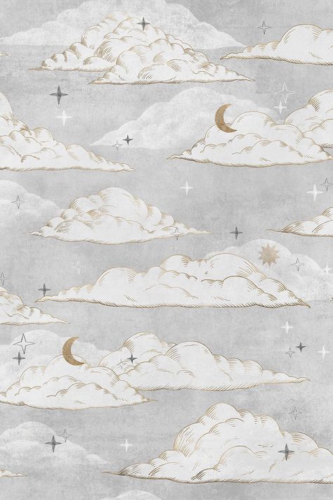 It's a sweet bedtime story. A fascinating tale that takes your imagination up in the sky, on a soft cloud between the warmth of the sun and the delicate light of the moon. "Dreamy" is one of the brand new wallpapers that Tecnografica dedicates to the magical world of children.#wallpaper #interiordesign #cartadaparati #bedroom #bedroomdesign #cameretta #kidswallpaper #kidsbedroom #kids #bambini Soft Moon Wallpaper, Kids Bedroom Wallpaper Texture, Moon Light Wallpaper, Kids Wallpaper Texture, Kids Wallpaper Pattern, Wallpapers For Bedroom, Delicate Wallpaper, Magical Wallpaper, Light Wallpapers