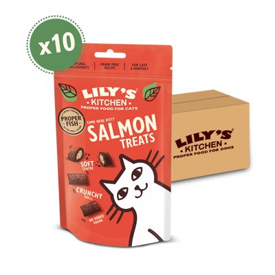 Salmon Treats (10 x 60g) Salmon Cat, Pillow Treats, Healthy Cat, Natural Cat, Grain Free Recipes, Dog Supplements, Dry Cat Food, Chicken Livers, Cat Recipes