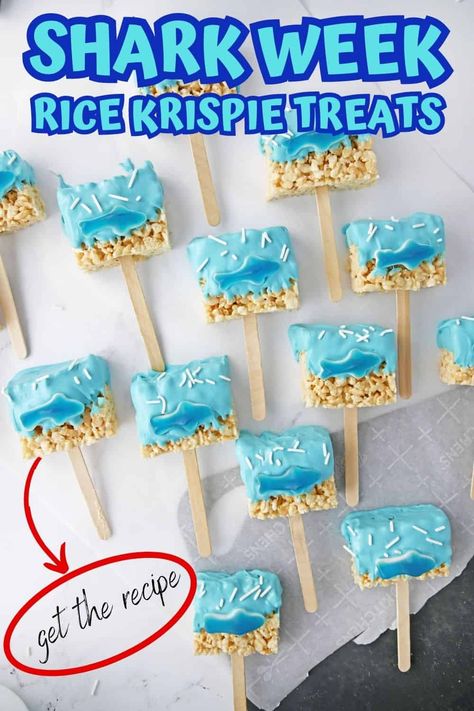 Shark Cake Pops, Shark Snacks, Adorable Shark, Shark Week Party, Shark Birthday Cakes, Shark Themed Party, Shark Cookies, Ocean Birthday Party, Shark Themed Birthday Party