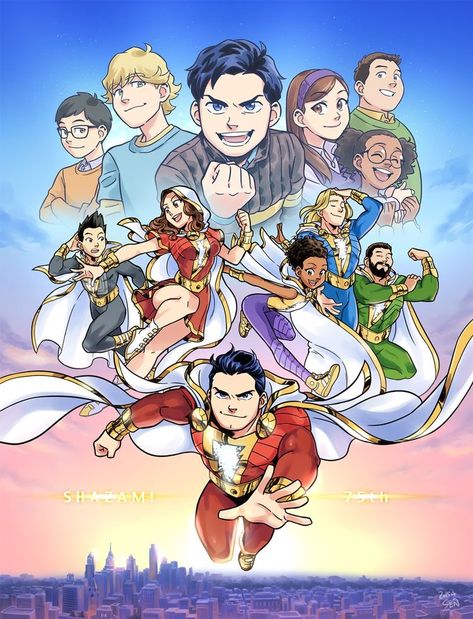 The Mightiest Family Comics Ideas, Billy Batson, Captain Marvel Shazam, Draw Comics, Dc Comics Heroes, Univers Dc, Arte Dc Comics, Dc Comics Artwork, Dc Memes