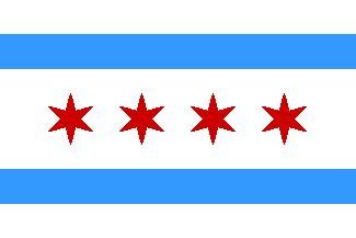 City of Chicago Flag, US State of Illinois Change Your Attitude, Chicago Bulls Basketball, Chicago Flag, City Flags, World Cultures, Chicago Illinois, Flag Design, Canada Flag, Bumper Stickers