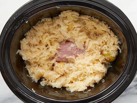 Slow Cooker Pork and Sauerkraut Recipe Pork And Kraut Crockpot, Sauerkraut And Pork Crockpot, Crock Pot Pork And Sauerkraut Recipe, Slow Cooker Pork And Sauerkraut Recipe, Crockpot Pork And Sauerkraut, Pork And Sauerkraut Recipe, Pork Roast And Sauerkraut, Pork And Sauerkraut, Slow Cooker Pork Ribs