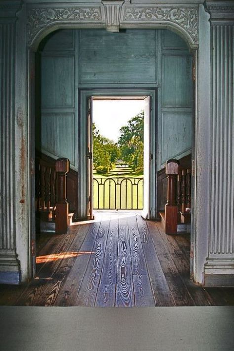 Houses Decoration Hotels Restaurants Classic Colonial Homes, Drayton Hall, Painted Floor Cloths, Double Staircase, Antique Bookcase, Antebellum Homes, Colonial Times, Painted Floor, House By The Sea