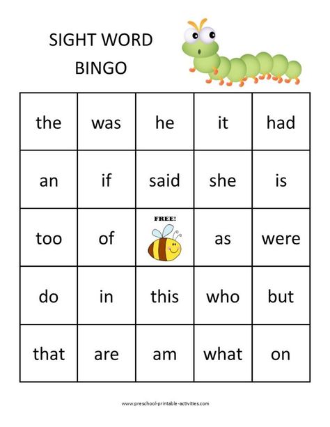 Sight Word Bingo First Grade, Sight Word Board Game, Sight Words Games For Kindergarten, Sight Word Ideas, Kindergarten Bingo, Dolch Sight Words Kindergarten, Sight Words Kindergarten Printables, Kindergarten Sight Word Games, Kindergarten Sight Words List