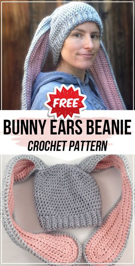 Crochet Floppy Bunny, Crochetting Ideas, Bunny Ears Beanie, Bunny Hat Crochet, Floppy Bunny Ears, Beanie Diy, Beanie Free Crochet Pattern, Bunny Beanie, Floppy Bunny