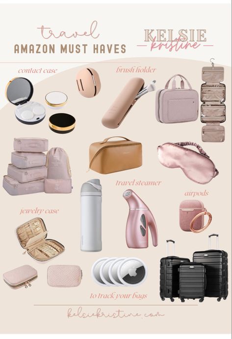 Travel must haves from amazon Girls Must Have, Travel Items Must Have, Amazon That Girl Must Haves, Amazon Finds Travel, Amazon Beauty Must Haves, Travelling Essentials, Amazon Travel Must Haves, Traveling Essentials, Amazon Girl