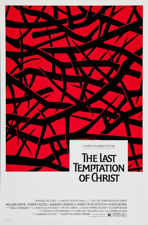 The Last Temptation Of Christ, Last Temptation Of Christ, Christ Movie, 1980s Movie Posters, Harry Dean Stanton, Classic 80s Movies, Barbara Hershey, 80s Movie Posters, Life Of Jesus Christ