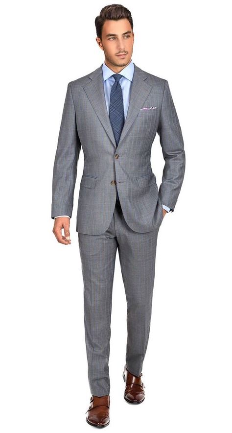 Grey Suit Combinations, Formal Suits Men, Grey Suit Men, Suit Combinations, Der Gentleman, Light Grey Suits, Items For Men, Suits Men Business, Fashion Queen