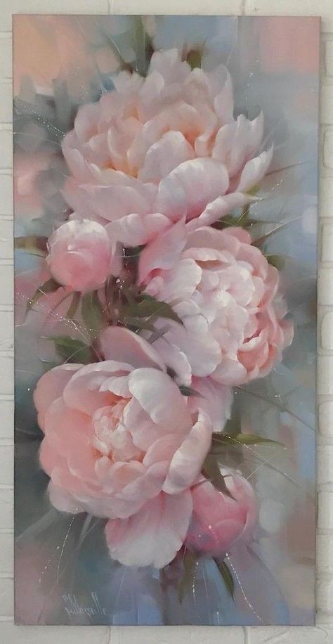 Painting Ideas 2023, Fleurs Art Nouveau, Canvas Art Ideas, Peony Drawing, Art And Painting, Fabric Painting Techniques, Acrylic Painting Ideas, 2023 Art, Peony Painting