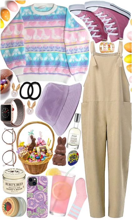 Overall Outfits, Casual Cottagecore, Pastel Easter, Easter Fashion, Overall Outfit, Sunday Style, Overalls Outfit, Aesthetic Clothing, Easter Outfit