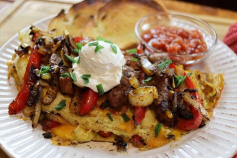 Breakfast Fajitas Eggs, Steak Omlete, Steak Omelet Breakfast, Fajita Seasoning Mix, Steak Breakfast, Christmas Brunch Recipes, Welsh Recipes, Amazing Meals, Mexican Beef