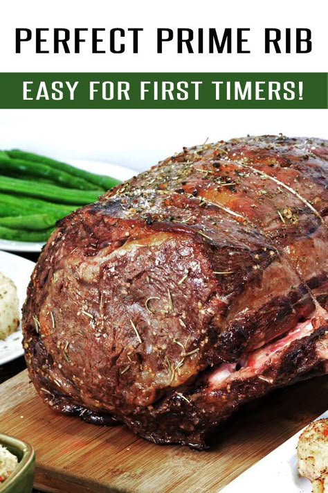 Easy Prime Rib Roast Recipe, Easy Prime Rib, Cooking Prime Rib Roast, Prime Rib Roast Recipe, Perfect Prime Rib, Cooking Prime Rib, Rib Roast Recipe, Rib Recipe, Prime Rib Recipe