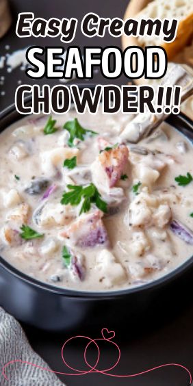 Seafood Chowder With Scallops, Corn And Seafood Chowder, Crab And Shrimp Chowder Recipes, New England Seafood Chowder, Instant Pot Seafood Chowder, Seafood Chowder Recipe Easy, Oyster Chowder Recipes, Slow Cooker Seafood Chowder, Clam Chowder Recipe New England Easy