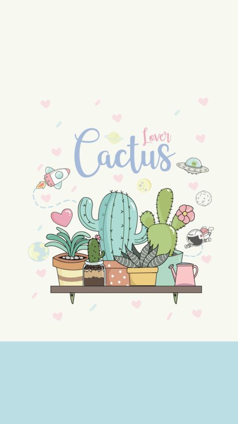 Cute Cactus Wallpapers Aesthetic, Aesthetic Cactus Wallpaper, Cool Wallpapers For Laptop, Aesthetic Cactus, Adorable Aesthetic, Cactus Doodle, Penguin Wallpaper, Cactus Wallpaper, Cactus Paintings