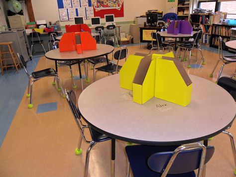 Classroom Keepers provide storage space for students who sit at tables. Classroom Arrangement, Classroom Hacks, Smart School, Class Organization, Classroom Organisation, Round Tables, New Classroom, Class Decoration, Storage Units